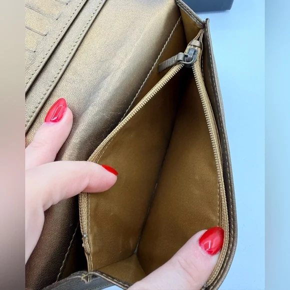 Rare Chanel Bronze Mosaic Pattern Wallet - Picture 8 of 9